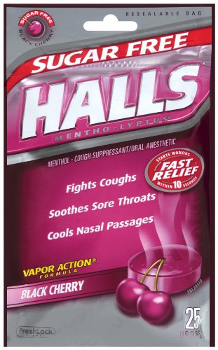 Halls Sugar Free Black Cherry, 20-count Packages logo