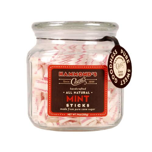 Hammond’s Candies All Natural Mint Candy Sticks Jar logo