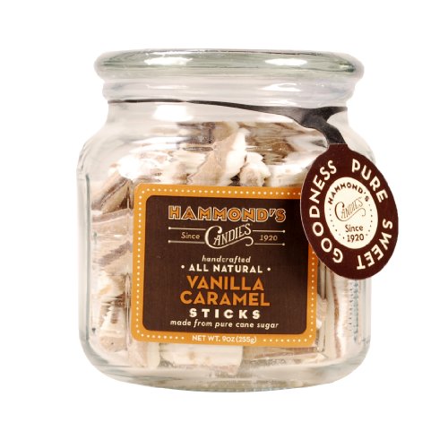 Hammond’s Candies All Natural Vanilla Caramel Candy Sticks Jar logo