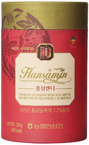 Hansamin Korean Red Ginseng Candy, 120 Gram logo