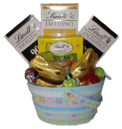 Happy Easter! Lindt Deluxe Chocolate Bunny Gift Tote logo