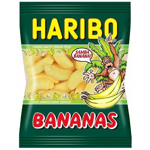 Haribo Bananas Gummi Candy – Pack of 6 X 200 G logo