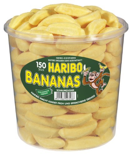 Haribo Bananas Tub -150 Pcs logo