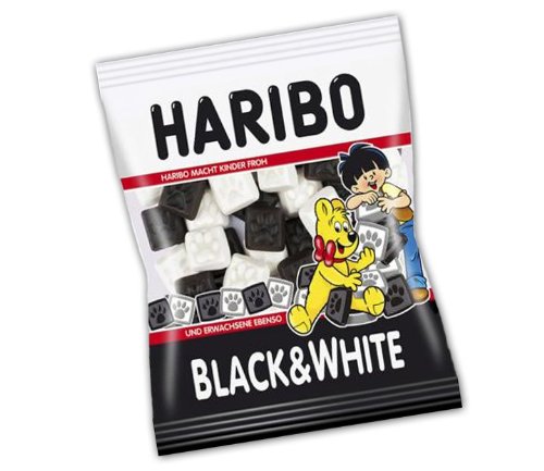 Haribo Black and White 200g logo