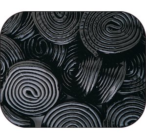 Haribo Black Licorice Wheels: 5 Lb logo