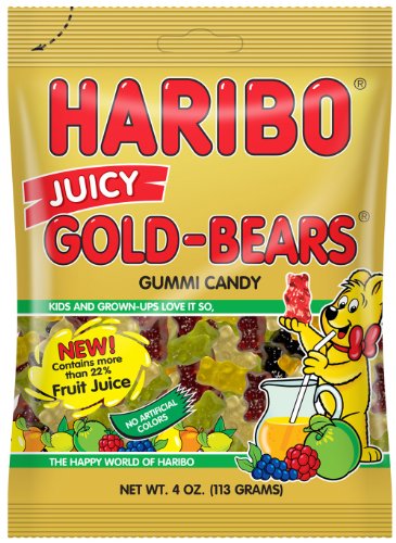 Haribo Candy, Juicy Gold-bears, 4 Ounce (Pack of 12) logo