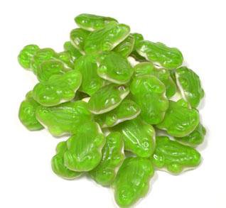 Haribo Foam Bottom Green Frogs Gummi, 1.5lb logo