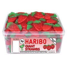 Haribo Giant Strawbs 120 Pieces logo