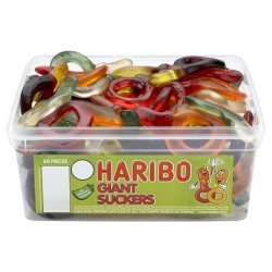 Haribo Giant Suckers Gummy Sweets logo