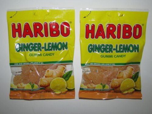 Haribo Ginger-lemon Gummi Candy 4oz Bags 2 Pack logo