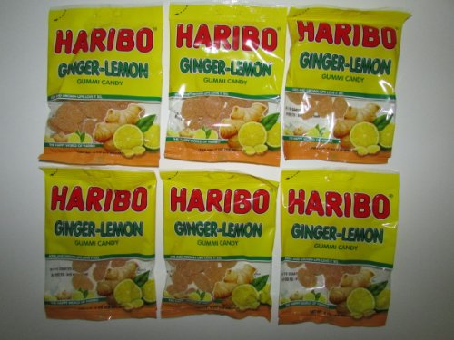 Haribo Ginger-lemon Gummi Candy 4oz Bags 6 Pack logo