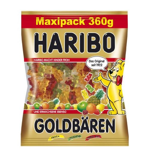 Haribo Gold-bears Maxipack 360g Gold-baren logo