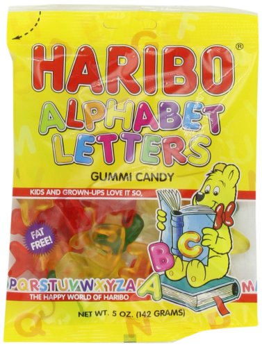 Haribo Gummi Candy, Alphabet Letters, 5 ounce Bags (Pack of 12) logo