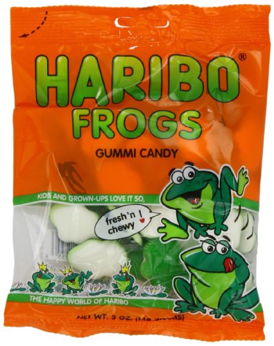 Haribo Gummi Candy, Frogs, 5 ounce Bags (Pack of 12) logo