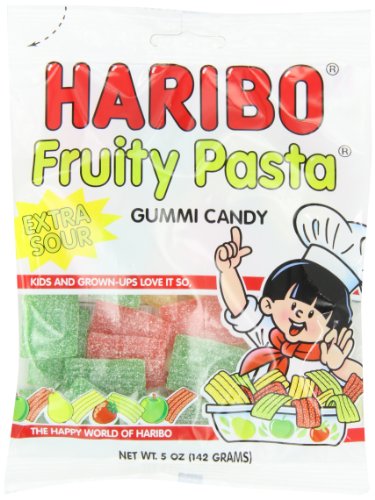 Haribo Gummi Candy, Fruity Pasta, 5 ounce Bags (Pack of 12) logo