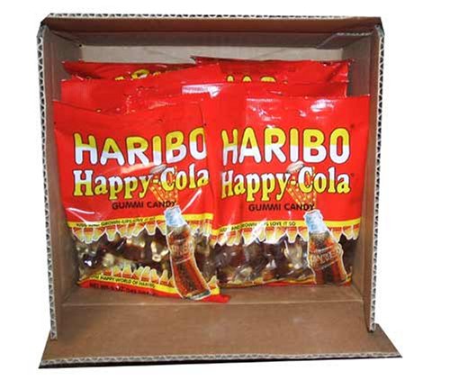 Haribo Gummi Candy, Happy-cola, 5 ounce Bags (Pack of 24) logo