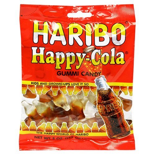 Haribo, Gummi Candy, Happy Cola, 5oz Bag (Pack of 6) logo