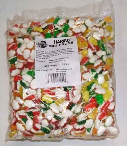 Haribo Gummi Candy, Mini Frogs, 5 Pound Bag logo