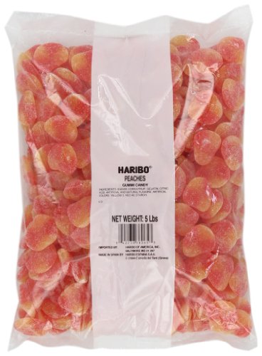 Haribo Gummi Candy, Peaches, 5-pound Bag logo