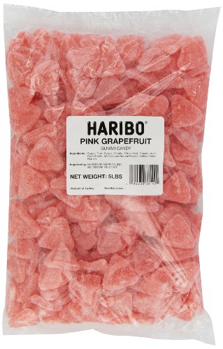 Haribo Gummi Candy, Pink Grapefruit, 5-pound Bag logo