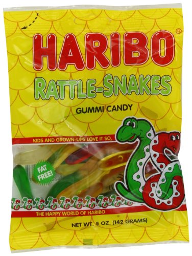 Haribo Gummi Candy, Rattle-snakes, 5- Ounce Bags (Pack of 12) logo