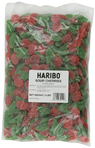 Haribo Gummi Candy, Sour Cherries, 5-pound Bag logo