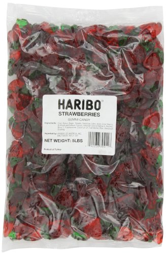 Haribo Gummi Candy, Strawberries, 5-pound Bag logo