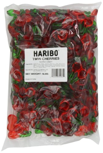 Haribo Gummi Candy, Twin Cherries, 5- Pound Bag logo