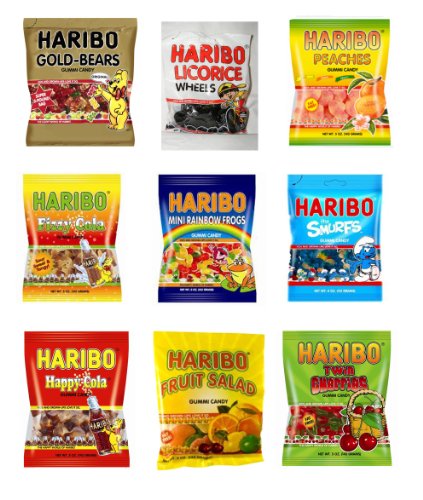 Haribo Gummi Gummy Candy Assorted 9 Pack logo