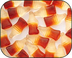 Haribo Gummi Gummy Happy Cola Bottles Candy 1 Pound Bag logo