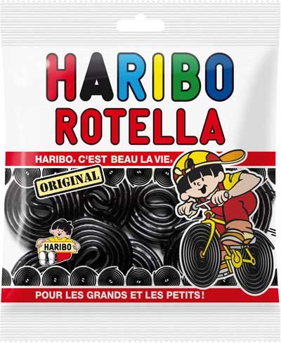 Haribo Licorice Rotella Candies 300 Grams From France logo