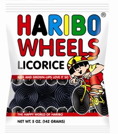 Haribo Licorice Wheels (5 Ounce Bag) logo