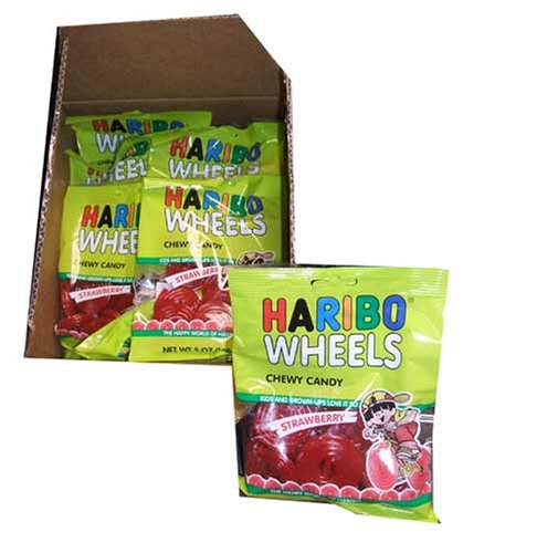 Haribo Licorice Wheels, 5-ounces (pack of12) logo