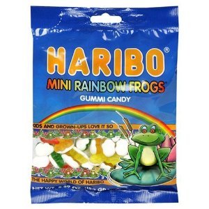 Haribo Mini Rainbow Frogs -5 Oz(Pack of 12) logo