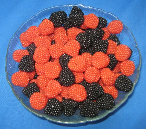 Haribo Raspberries Blackberries Gummi 2lb logo