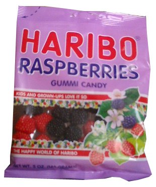 Haribo Raspberries Gummi Candy, 5oz (142g) logo