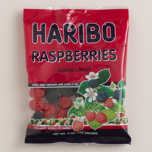 Haribo Raspberry Gummies 5 Oz.(Pack of 12) logo