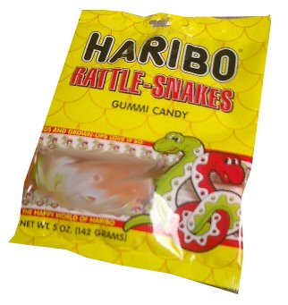 Haribo Rattle Snakes Gummi Candy, 5oz logo