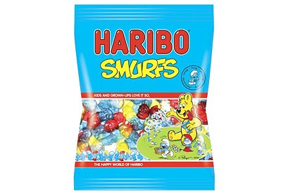 Haribo Smurfs Gummi Candy 4oz logo