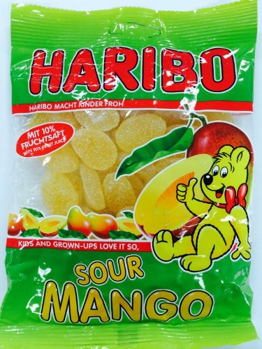 Haribo Sour Mango Gummi Candy-175 G logo