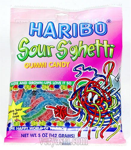 Haribo Sour S’ghetti Gummy Candy logo