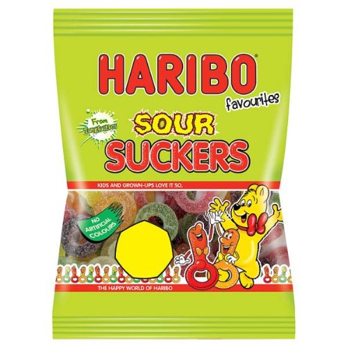 Haribo Sour Suckers Bag 80g logo