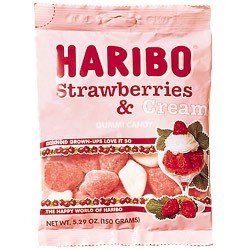 Haribo Strawberries & Cream Gummi Candy ( 5.29oz / 150g ) logo