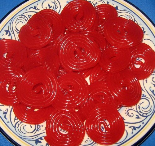 Haribo Strawberry Licorice Wheels 2 Pound Bag logo