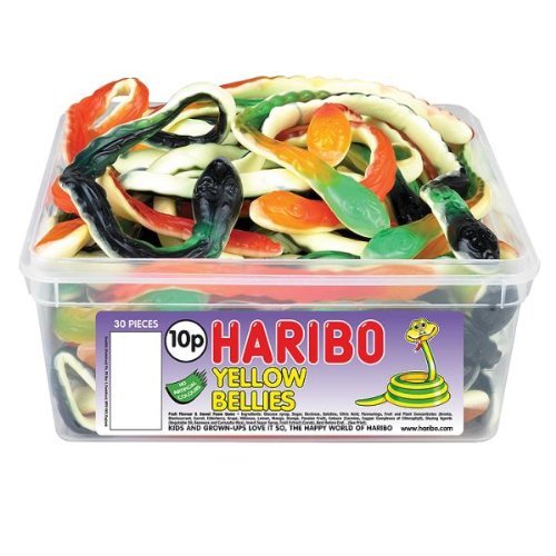 Haribo Yellow Belly Snakes 1 Tub logo