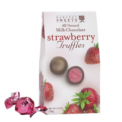 Harvest Sweets All Natural Milk Chocolate Truffles, Strawberry, 2.6 ounce (Pack of 2) logo