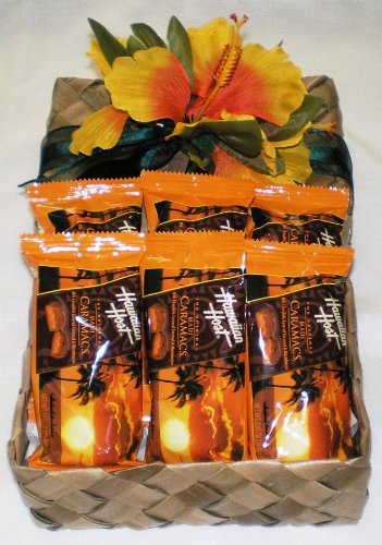 Hawaiian Chocolate Covered Macadamia Nut Maui Caramacs Gift Basket #2 logo