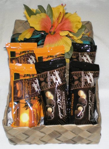 Hawaiian Dark Chocolate Macadamia Nuts & Caramacs Gift Basket #2 logo