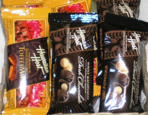 Hawaiian Dark Chocolate Macadamia Nuts & Toffee Macs Lunch Box Cooler Gift Basket #3 logo