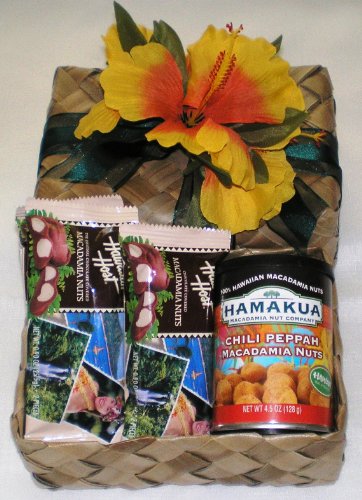 Hawaiian Hamakua Chili Peppah Macadamia Nuts & Host Milk Chocolate Mac Nuts Gift Basket #2 logo